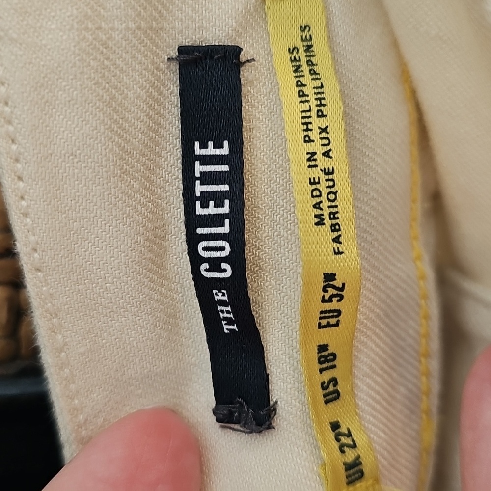 Anthropologie Maeve Cream Colette Linen Crop Pants - Picture 6 of 11